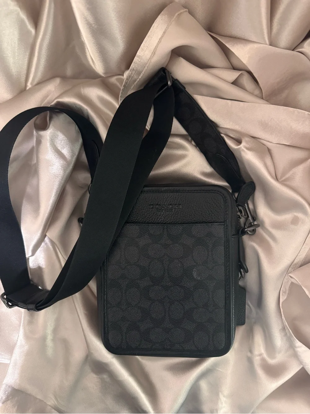 Coach Sullivan Black Signature Canvas Crossbody Bag
